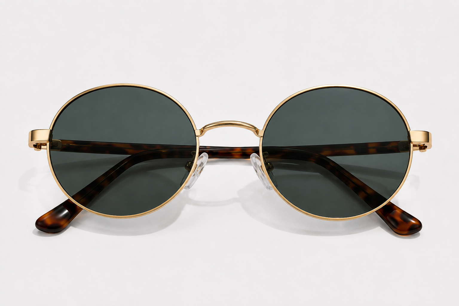 Gafas - Atenea — Ovaladas - Negro claro - Marco Dorado