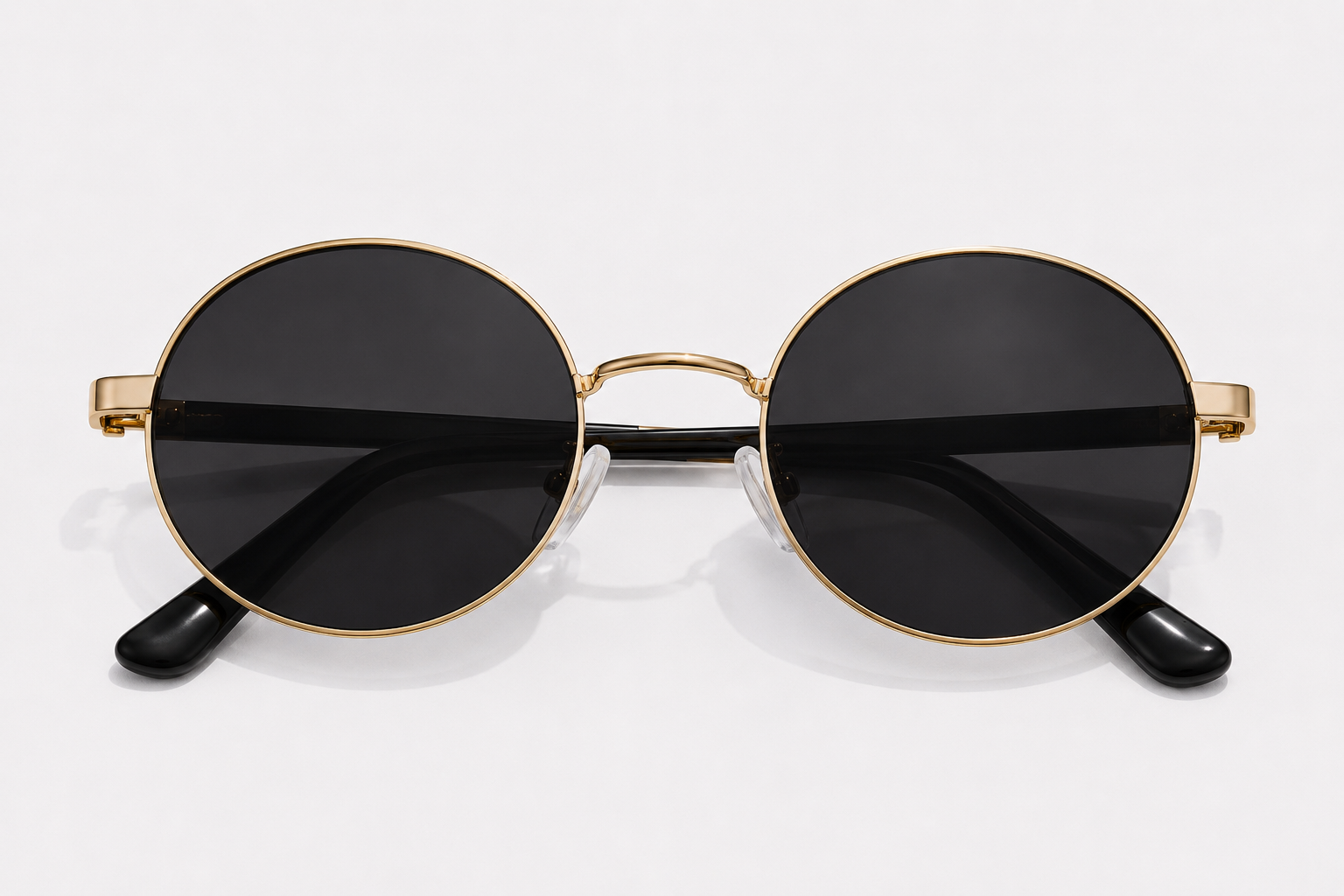 Gafas - Atenea — Ovaladas - Negras - Marco Dorado